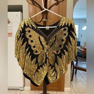 St. Énay sequined butterfly top/skirt combo